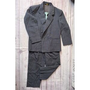 Michael James Boy's Gray Suit / Wedding Formalwear Size 8R Clip On Tie Included